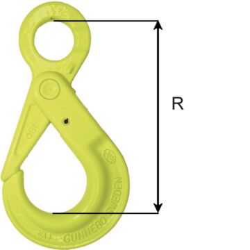 Crochet de sécurité à œil à verrouillage automatique