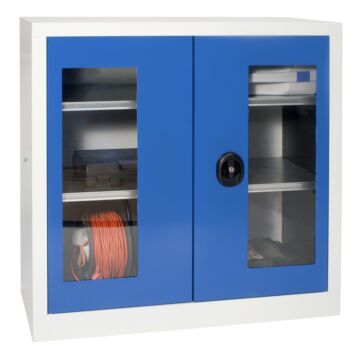 Armoire portes battantes transparentes
