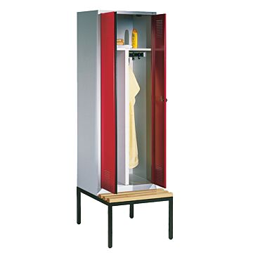 Vestiaire monobloc sur banc Evolo