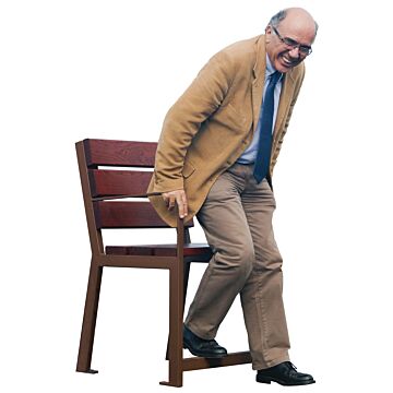 Fauteuil et banc acier bois "Spécial senior"