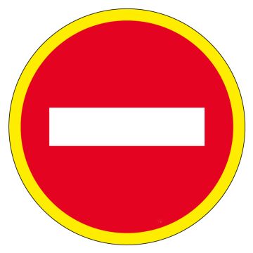 Panneau d'interdiction Ø 300 mm - Haute visibilité