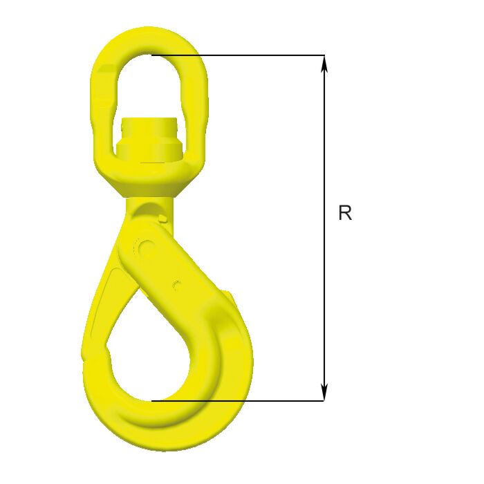 Crochet de sécurité à émerillon à verrouillage automatique