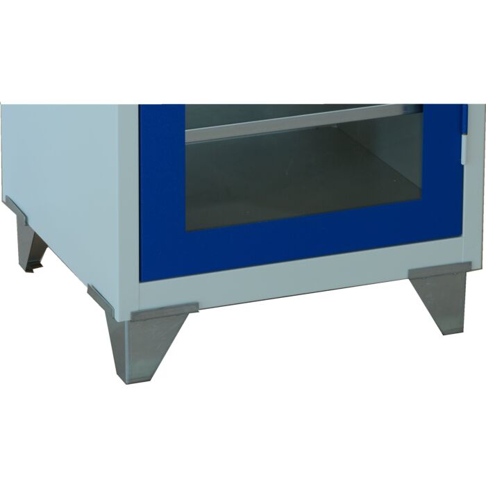 Armoire basse porte transparente