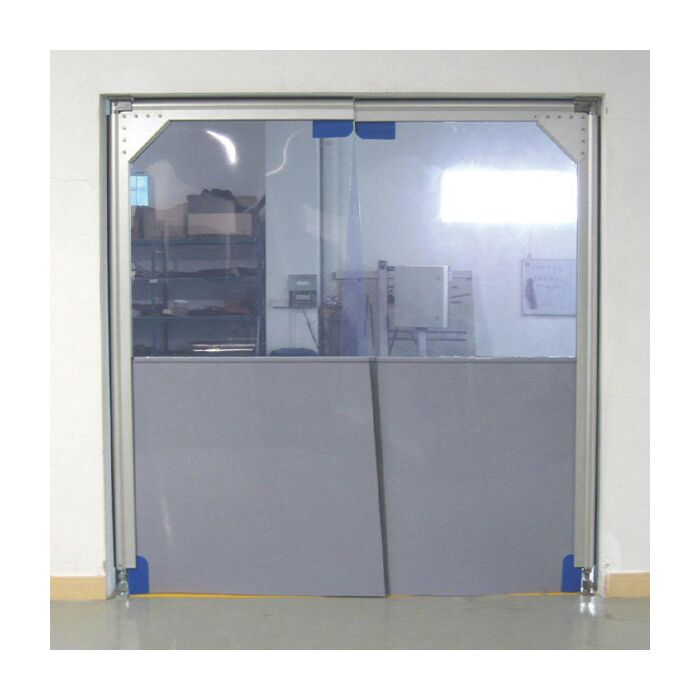 Porte souple automatique à vantaux