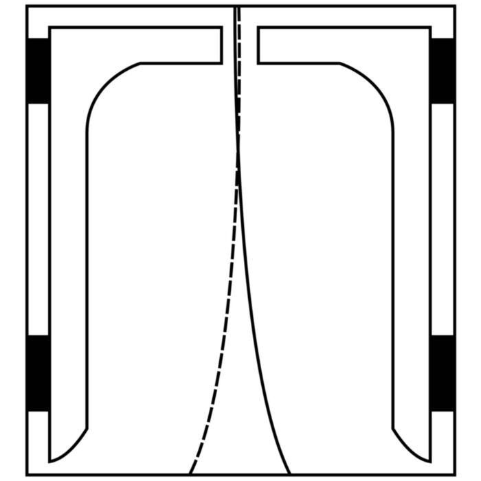 Porte souple automatique à vantaux