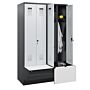 Armoire vestiaire Evolo PLUS avec coffre de rangement prémonté